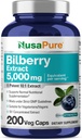 NusaPure Bilbær Ekstrakt 5000 mg 200 vegetariske hetter (Non-GMO, Vegan)