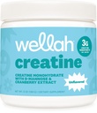 Wellah kreatin for kvinner (50 serveringer, uslavored) - Kreatin Monohydrat med Dandelion & Cranberry Extract