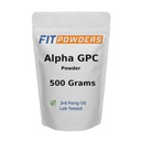 Alpha-GPC pulver 500 gram, ikke-GMO Alpha GPC Supplement Choline pulver, Vegan, tredjepart testet, pre-arbeid, minne og fokus, med Scoop