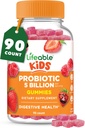 Livbare probiotika for barn Gummies | 50mg (5 milliarder) | Flotte Tasting Kids Probiotika Gummies | For Gut Helse og Immunstøtte | Kids Probiotic Gummies for gutter og jenter | 90 Gummies