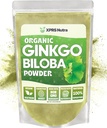 XPRS Nutra Organic Ginkgo Biloba pulver - Gingko Biloba kosttilskudd for kognisjon - Vegansk Vennlig Ginkoba Biloba Organic - Immunity Boosting Ginkgo Biloba pulver (16 oz)