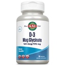 KAL Vitamin D3 & Magnesium Glycinate, Forbedret absorpsjon formel med BioPerine, Muskel & Bone Helse støtte, Immun støtte og mer, Ikke-GMO, Glutenfri, 45 Serveringer, 90 VegCaps