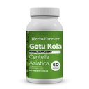 Herbsforever Gotu Kola Kapsler | Centella Asiatica Herbal Supplement, 800 mg Hver | 60 Veg Kapsler for mental klarhet, fokus | Overordnet velvære støtte