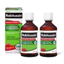 Robitussin voksen maksimal styrke Cough Plus bryst kongestion DM Max, Cough Suppressant og utfordrende, bringebær flavor, 8 Fl Oz x 2
