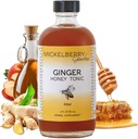 Mickelberry Gardens Immunstøtte Ginger Honning Tonic - Organic Ginger Shots & Syrup for immunisme Boost, Digestiv helse og velvære – 4 Oz