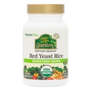 Natures Plus Source of Life Garden Certified Organic Red Yeast Rice - 600 mg, 60 Vegan Capsules - næringsdyktig støtte for total velbeting - Vegetarisk, Glutenfri - 60 Services