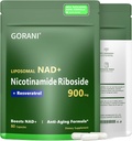 Gorani NAD + Supplement 900MG, Nikotinamid Riboside, Liposomal Resveratrol, Quercetin (1)