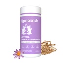Nynorske organiske Ashwagandha Saffron kosttilskudd med probiotika - Stress Relief, Mood Enhancer, rolige glade piller støtte tretthet fokus klarhet med L-Theanine, Rhodiola, 30 vegansk kapsler