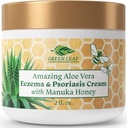 Manuka Honning Eczema Cream Moisturizing Lotion behandling for Psoriasis Relief - kløe, tørr hud Rash Ointment - Soothing Moisturizer for baby, barn, voksne - høy styrke kropp & ansiktskrem 2oz