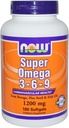 Super Omega 3-6-9 1200mg 180 Softgels (pakke med 2)