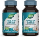 Naturens måte hvitløk Cardio Premium Herbal Sunn sirkulasjon støtte * 350 mg per servering 90 tabletter