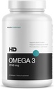 HD MUSCLE HealthHD Omega-3 Fish Oil ® 1700 mg Ultra høy potens Omega-3 triglyserid ® DHA & EPA ® Hjernehelsestøtte ® 60 Serveringer / 120 Softgels