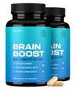 Nootrix Hjerne Boost Nootropic Supplement | Støtter hukommelse, mental fokus, kognitiv helse og energi | Fremmer sunn humør og hjernefunksjon | Ginkgo Biloba & DMAE | 120 Kapsler