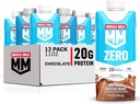 Muskelmelk Zero Protein Shake, sjokolade, 11 Fl Oz Carton, 12 Pack, 20g Protein, Zero Sukker, 100 kalorier, kalsium, vitaminer A, C & D, 4g Fiber, Energiizing Snack, Treningsgjenvinning, Emballasje May Vary,11 Fl Oz (pakke på 12)