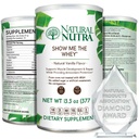 Naturlig Nutra Grass Fed Vanilla Vis meg Whey Proteinkilden pulverforbedring Digestion, Forbedre Body Fluid Flow, Support Bone Helse og Økt immunitet, Glutenfri, Sukkerfri, Ikke-GMO, 13.3oz