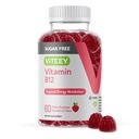 Viteey vitamin B12 Gummies for voksne og tenåringer 1000mcg, sukker gratis - God for energi, metabolisme, naturlig energi støtte - Vegansk, Gelatinfri, Glutenfri, GMO Gratis - Chewable Jordbær Flavored
