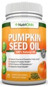 Pumpkin Seed Oil - 1000MG - 180 Softgels - Kaldpresset naturlig Pumpkin Seed Oil - Naturlig kilde til essensielle fettsyrer - Flott for hårvekst, prostata helse og GI Tract