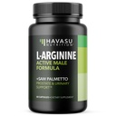L-Arginine 500mg og så Palmetto 500mg - Nitric oksid og prostata helsetilskudd for menn - 60 teller - utholdenhet og urinveitraktfunksjonsstøtte - 1 måneds forsyning - Vegan, ikke-GMO kapsler