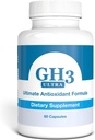 Nattura G-H3 Ultra, Ultimate Antioksidant Formula - Ny, Forbedret Anti-Aging Complex (Ginkgo Biloba, R-Alpha Lipoic Acid, Coenzym Q10, Acetyl L-Carnitine, vitamin B6) - 60 Caps