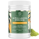 Super Greens Powder Superfood + Electrolytes & Tonic Urter ® Organic Greens, Shilajit, Adaptogens, Antioksidanter, Preobiotic & Probiotic & Postbiotic® for energi, Gut & Immune® Unflavored - 30 Serveringer