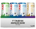 FITAID RX null sukker, innkapslet kreatin, treningsgjenvinningsdrikk, all-in-One blanding, BCAA, Glukosamin, Turmerisk, B-Complex, Electrolytes, Variety Pack, 12 Fl Oz (pakke på 24)