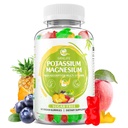 Kalium Magnesium Supplement Gummier, Kalium Gummies for voksne barn, høy absorpsjon Magnesium Glykinat for ben krummer og immun helse, sukker-fri, vegansk blandet flavors, 60 greve