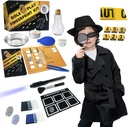 Spy Kit for Kids Detective Outfit Fingeravtrykk leker Gaver for 5 6 7 8 9 10 11 År Gamle Jenter Undersøkelse Rolle Spill Dress Up Kostume Educational Science Secret Agent Finger Print Identifikasjon