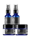 C60 Komplett hudpleieløsning - Anti Aging Moisturizer, Maske, Øyekrem og Serum med Carbon 60 Superantioksidant - Brightening for mørke flekker, selv hudtone, øyeområde, fine linjer og rynker