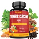 Turmeric Curcumin Extract Capsules - 90 greve 3 måneders forsyning - Blended Ashwagandha, Moringa, Ginger og mer - Immunitet, Felles, Digestiv og velvære støtte
