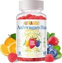 Ashwagandha Gummies & vitamin D3 Gummies 60 greve - Økologisk aswangdha Supplement for å forbedre søvn, stress relief & Mood Calm (Mixed Berry, Vegansk, Plant Basert, Glutenfri og Gelatinfri)-1pack