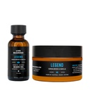 Live Beard Beard Olje og smør Grooming Kit - laget i USA - All-Naturlige ingredienser med Shea, Argan, Jojoba - Vekststøtte | Legend Scent - Sandalwood, Vanilla