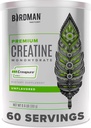 BIRDMAN High-Purity Kreatin Monohydrat Unflavored pulver, pre-Workout, høy ytelse | 300g