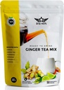 Ginger sitron herbal te pulver – forfriskende blanding med lakris, gurkemeie, decaf grønn te, vitamin C – koffeinfri, vegansk, gut-vennlig detox te – 50 serveringer