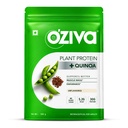 OZiva Organic Plant Protein Powder | 500 Gm | (30g Vegansk Protein - Pea Protein a, Brown Rice Protein & Quinoa, Soja Gratis) for daglig Fitness, Boosts Immunity, Unflavored (1,1 lb)