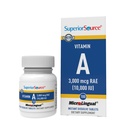 Superior Source Vitamin A 10.000 IE - Øyepleie Supplement - støtter også immun-, hud- og beinhelse - Ikke-GMO & Glutenfri - 100 MicroLingual Tabletter