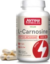 Jarrow Formulas L-Carnosin Dipeptid Antioksidant 1000 mg, Dietttilskudd, Antioksidant støtte for Mitokondriell helse, 90 Veggie kapsler, opptil 45 dagers forsyning