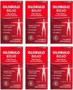 Globolo Rojo jern Supplement - Diett Supplement piller med høy styrke jern og B vitaminer, 60 tabletter - 6 pakke