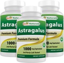 Beste Naturals Astragalus Capsule, 1000 mg, 120 Count (Pack of 3)