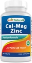 #1 CAL MAG ZINC av Best Naturals - Essential Mineral Complex - produsert i et USA Basert GMP-sertifisert anlegg og tredjepart testet for renhet. Garantert!!, 180 tabletter