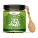 Ren Neem etterlater pulver naturlig løsning for Pimple-fri klar hud og silkehår, ideell for ansiktspakker, hårpleie og pigging støtte med Wooden Spoon – 200g | 7,04 Oz