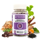 Styrke og krydder minneforsterkning og fokus Supplement med Ginkgo Biloba og 22 Super ingredienser, Plantebasert hjernesupplement for minne, klarhet og varsling, 1000mg, 60 kapsler