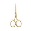 LIVINGO Profesjonell Nese Hair Scissors, Multi-purpose rustfritt stål rundet tip Straight Blade, Facial Hair Beard Eyebrows øre Trimming Beauty Grooming Tool for menn og kvinner, 3,5\" Gull