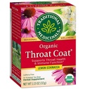 Tradisjonelle medisiner Organic Throat Coat Lemon Echinacea Herbal Te, støtter Throat Helse (16 greve (pakke med 2))