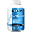fitcode ren ekstra styrke L-Arginine HC1 1500mg, Nitric Oxid Supplement for vaskularitet, pumper, utholdenhet, ytelse, muskelvekst, energi, kraftig N.O. Muskelpumpekapsler (50 serveringer)