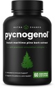 NutraChamps Pycnogenol Fransk Maritime Pine Bark Extract, Premium Sirkulasjonskompleks, Blodstrøm, Nitric Oxid produksjon, Superior Absorpsjon, Resultater med Svart Pepper Extract, 60 Kapsler
