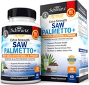Saw Palmetto for menn med Pygeum Bark Extract og Beta-Sitosterol - støtter prostata helse og sunn prostata funksjon - fremmer urinhelse og normal urinstrøm - ikke GMO Glutenfri 60 Ct