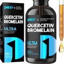 Quercetin med Bromelain flytende dråper, Quercetin kosttilskudd 1000mg, Respiratorisk helse immunkompleks støtte, 7-i-1 Quercetin flytende dråper med sink