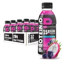 Protein2o Hydration Drink - 2-i-1 flytende klar Whey Protein Isolat og Electrolyte Drink - 15g Protein, vitaminer B5, B6 - post-Workout Recovery - 16,9 Fl Oz - 12 Count Dragon frukt Svartbær