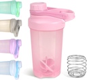 D.Y.A 16oz Shaker Flaske,Leak Proof Sports Shaker Cups for Protein Shakers,Shaker Flaske for pre trening og reise til Go,BPA Gratis & Easy Clean Protein Shaker flaske,Pink