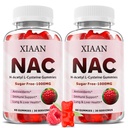 NAC Gummier for barn og voksne, N Acetyl Cysteine 1000mg NAC Supplement for antioksidanter og immun støtte, Lunge og lever helse, bringebær Flavor 120 greve